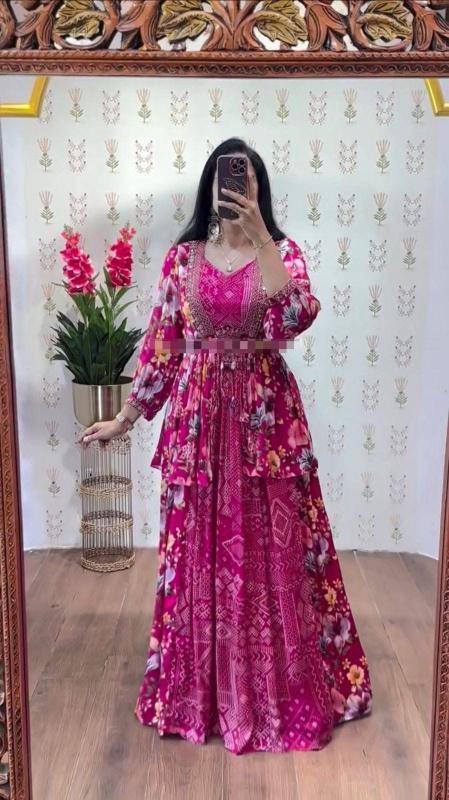 Launching Festival Special Pc 534 Chinon Pink Latest lehenga designs in Kolkata